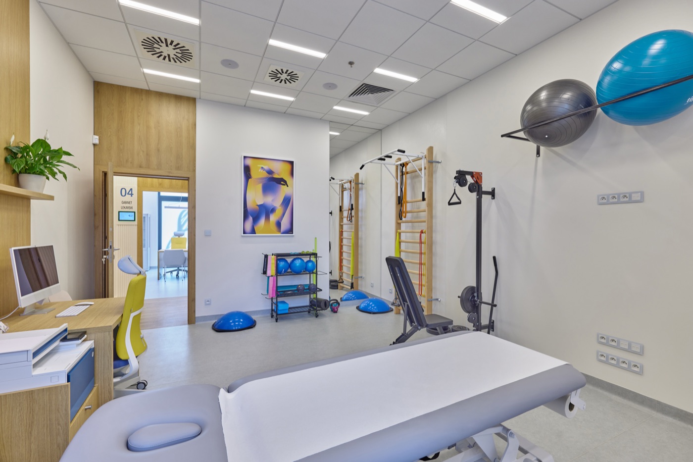 Sala rehabilitacji IChB w Szczecinie